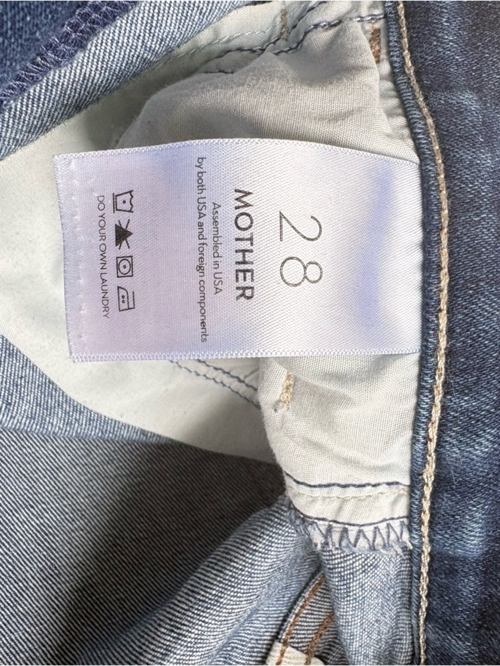 MOTHER The Hustler Ankle Fray Jeans Size 28  Raw Hem Crop Denim - Picture 4 of 9